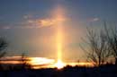 Morning Sun Pillar imaged on December 17, 2004 - © 2004 Lauri Kangas